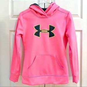 Under Armour Girls YLG Pink Hoodie